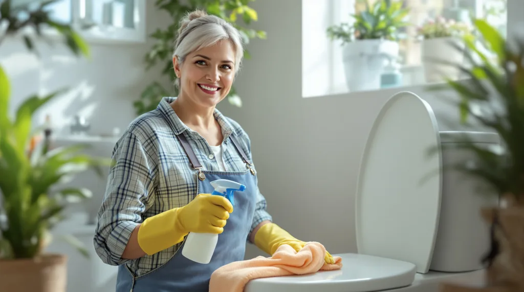 erfahre von einer erfahrenen putzfrau, wie du deine toilette in wenigen minuten mit essig und natron effektiv und strahlend weiß reinigen kannst.